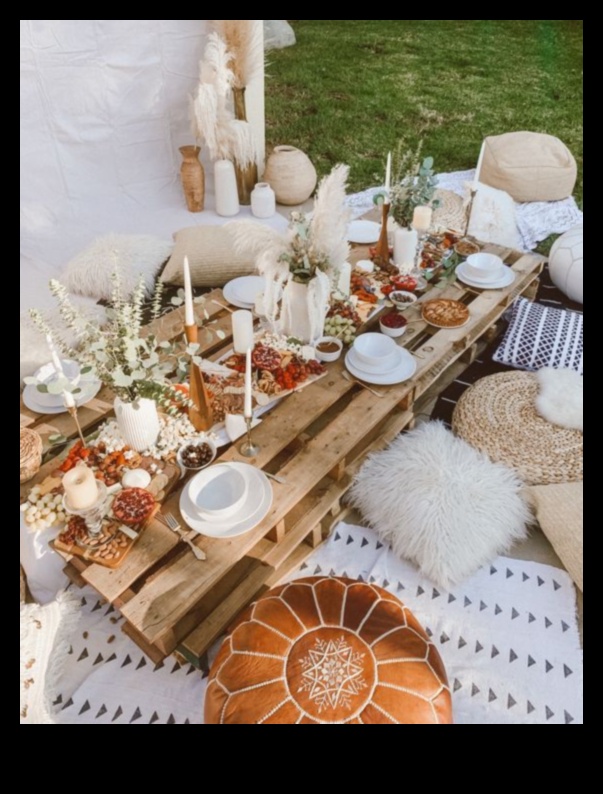 Puteți sugera Sfaturi pentru decorarea unui loc de picnic în aer liber cu vibrații Boho?